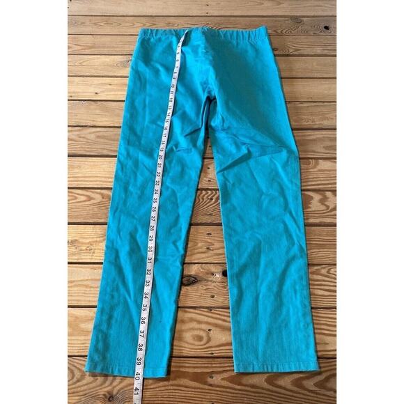 Soft Surroundings Elastic Waist Snap Leg Pants Size Medium Women’s Light Blue - Picture 6 of 9